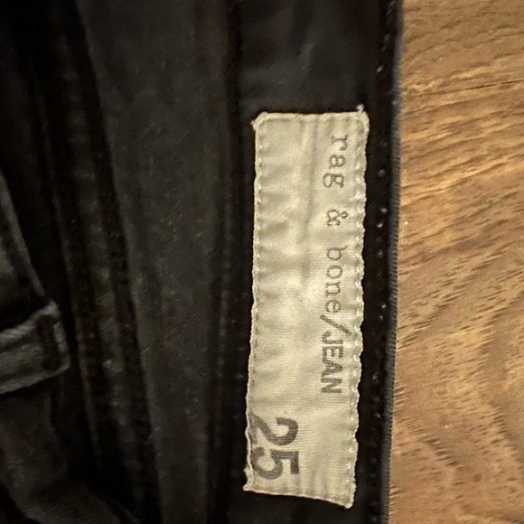 rag & bone JEAN legging 25 - 0 - 2 Black Super Stretch zip fly mid-rise - Picture 9 of 10